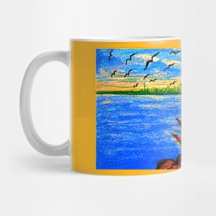 Serene Shores: Discover Beauty in Every Step Mug